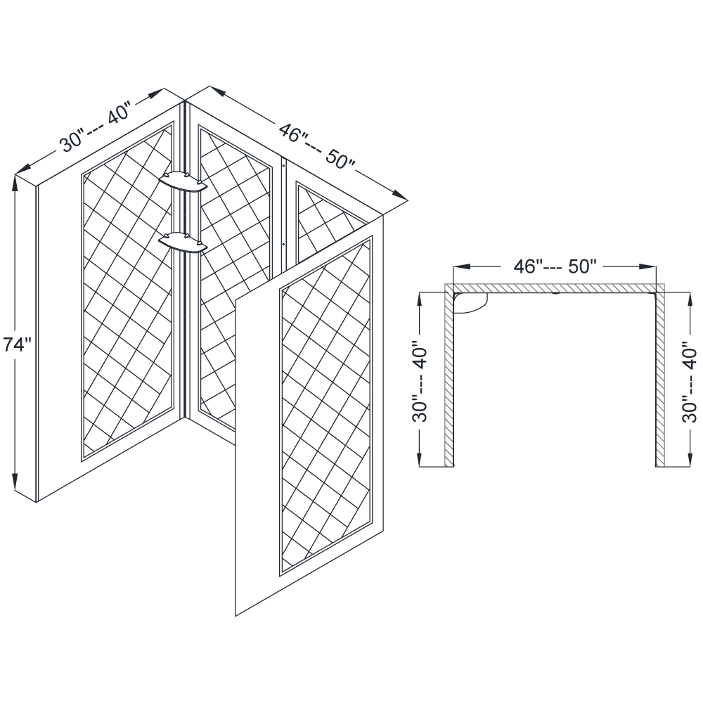 DreamLine SHBW145074301 QWALL5 Shower Backwall Kit Free Shipping